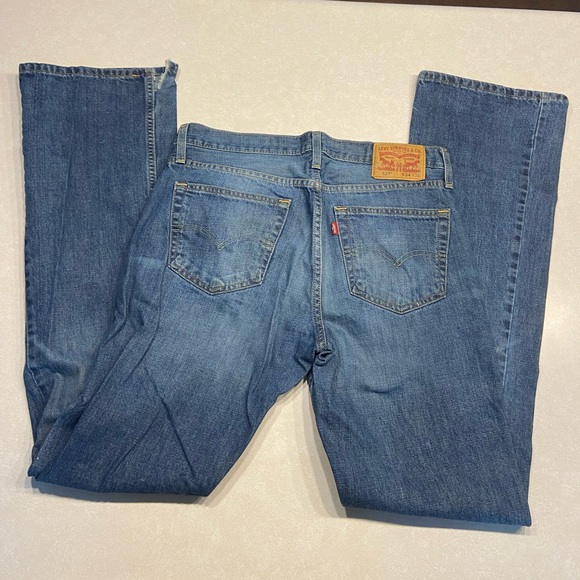 Mens Levi 527 Bootcut Jeans Andi Wash 